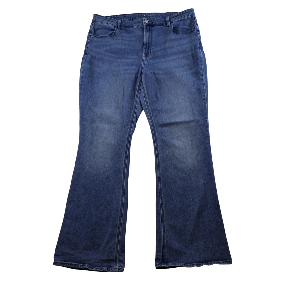 Old Navy Womens 16 Wow Flare Jeans Blue High Rise Stretch Denim Medium Wash